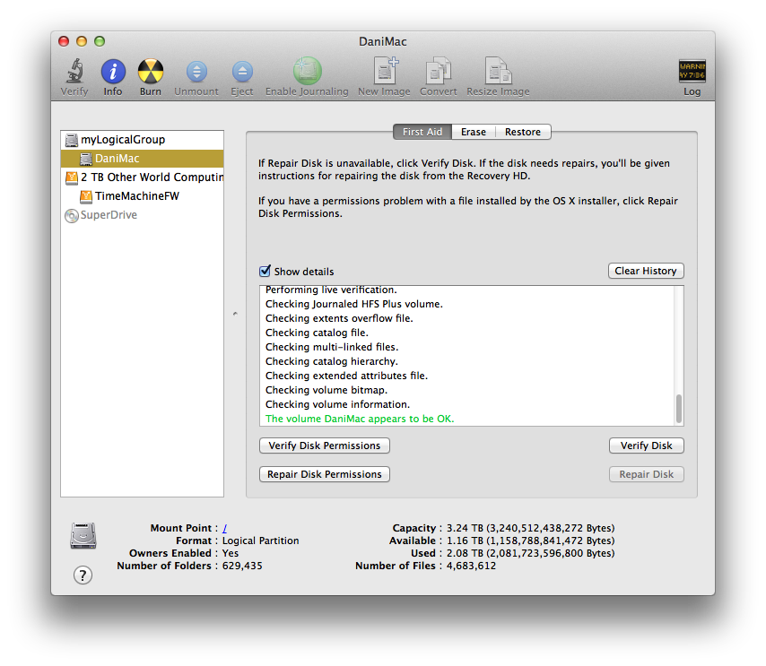 disk utility for mac 10.9.5